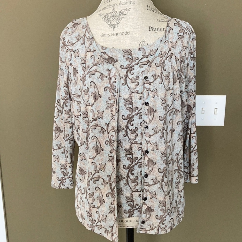 Blouse w cardigan set